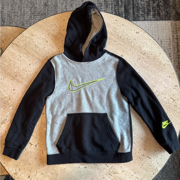 Nike Black and Gray Color-Block Hoodie Sweatshirt - Picture 1 of 1